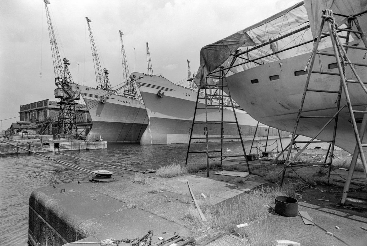 South Quay, King George V Dock, Newham, 1984