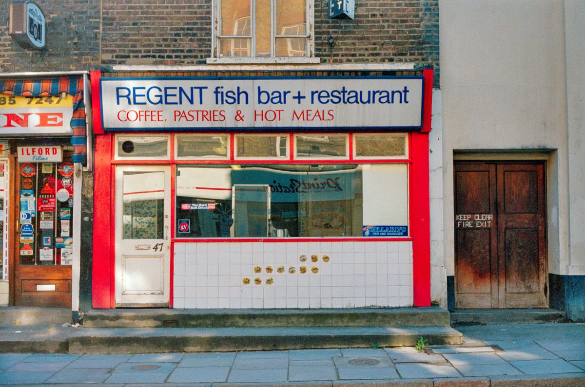 Regent Fish Bar, 47, Parkway, Camden, 1987