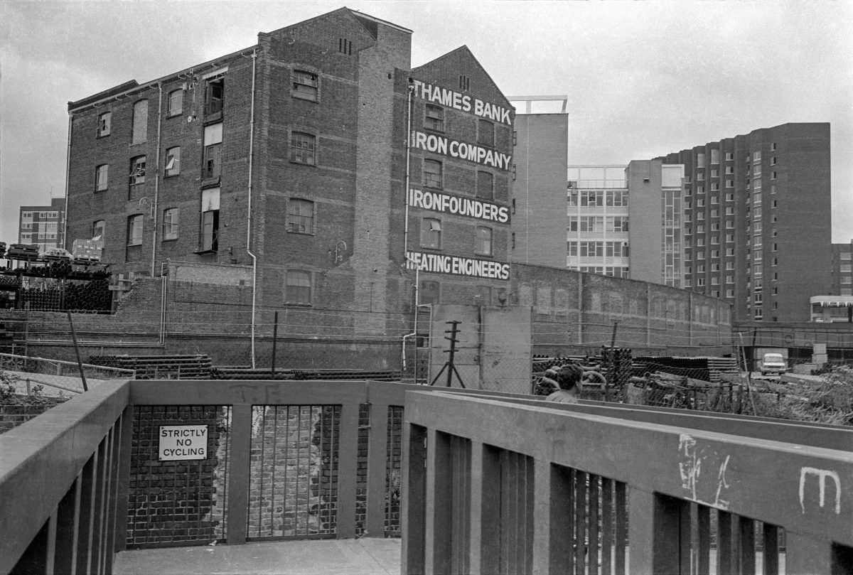 Thames Bank Iron Company, Regents Canal, Westminster, 1981