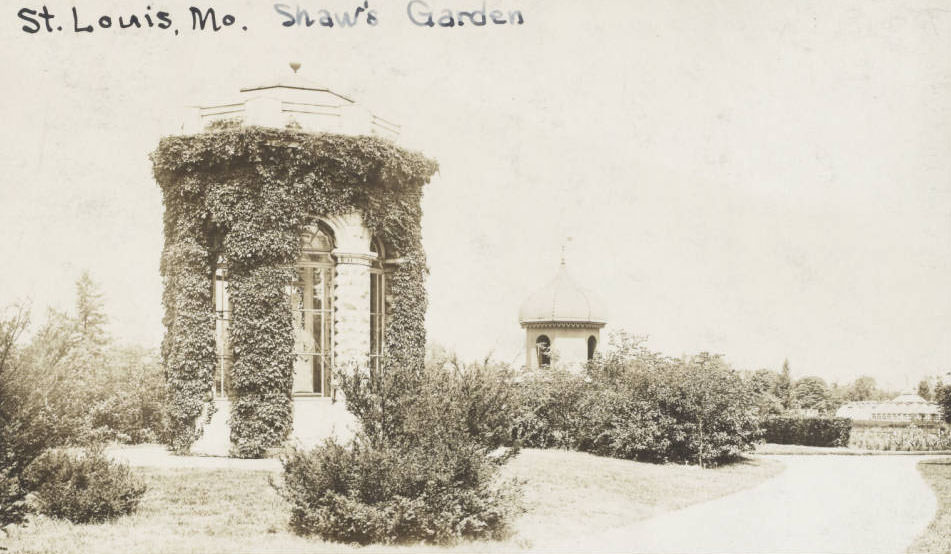 A view of the first mausoleum erected by Henry Shaw, but not used by him, 1910