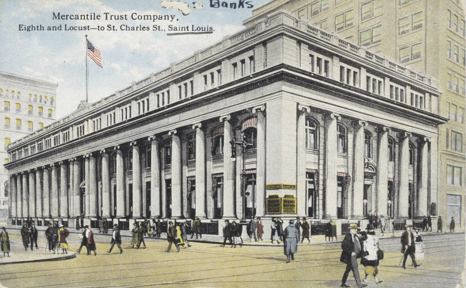 Mercantile Trust Company building at 8th and Locust streets to St. Charles Street, St. Louis, 1910