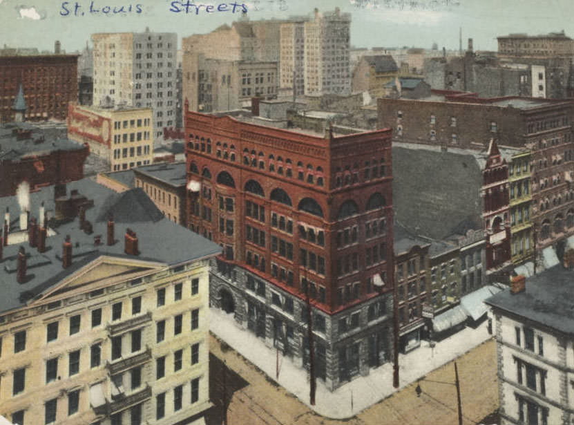Bird's eye view of St. Louis, 1910