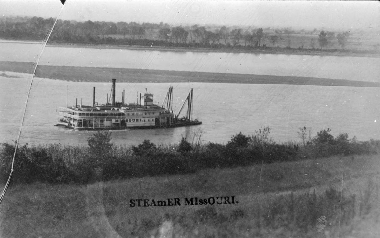 Corps of Engineers Snagboat Missouri on Mo. River, 1912.