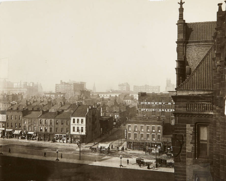 The intersection of Market and 13th streets, 1915