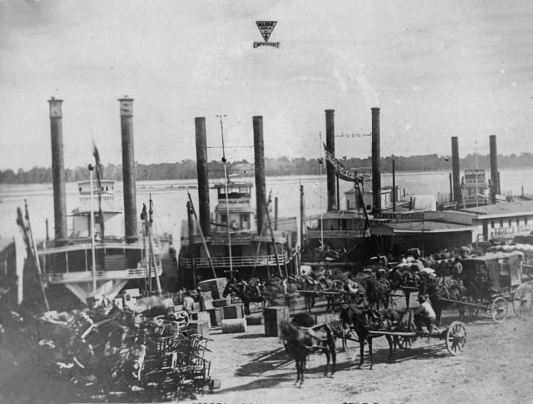 Riverfront Old Pix St. Louis Levee, 1858