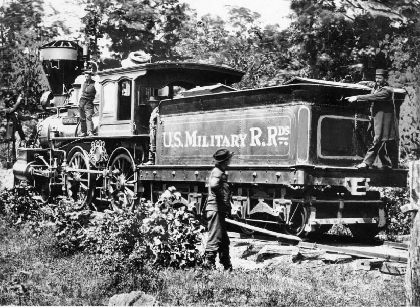US Military Railroad Locomotive Fred Leach, 1862