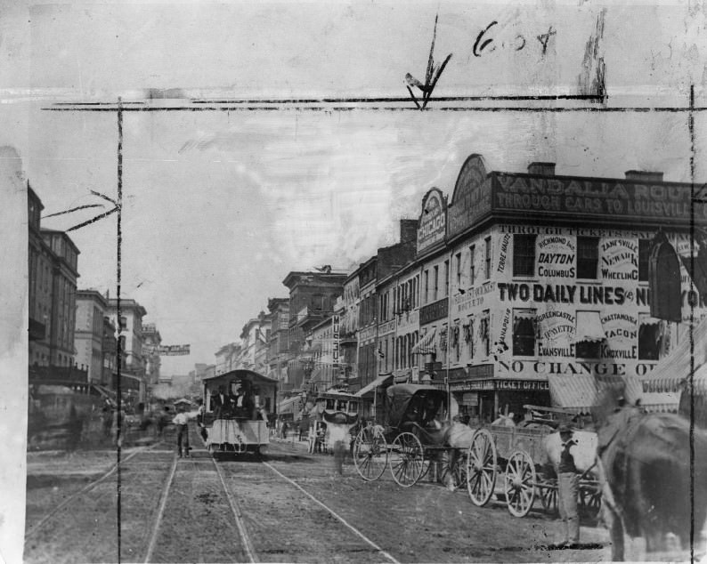 St. Louis on a Busy Day- in 1870.