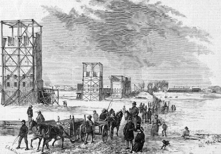 Ice Bridge at St. Louis, 1873