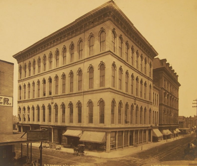 The old Masonic Hall taken in October of 1886.