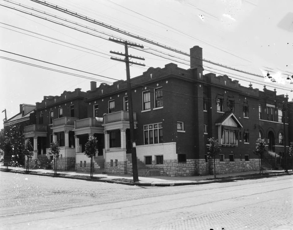 European Sycamores planted at the southeast corner of Keokuk Street and California Avenue in south St. Louis City, 1925