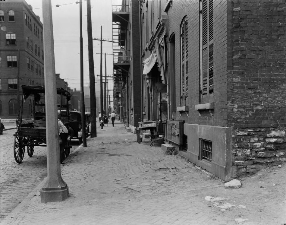 Looking south from in front of 1109 North 11th Street, looking towards Carr Street, 1925