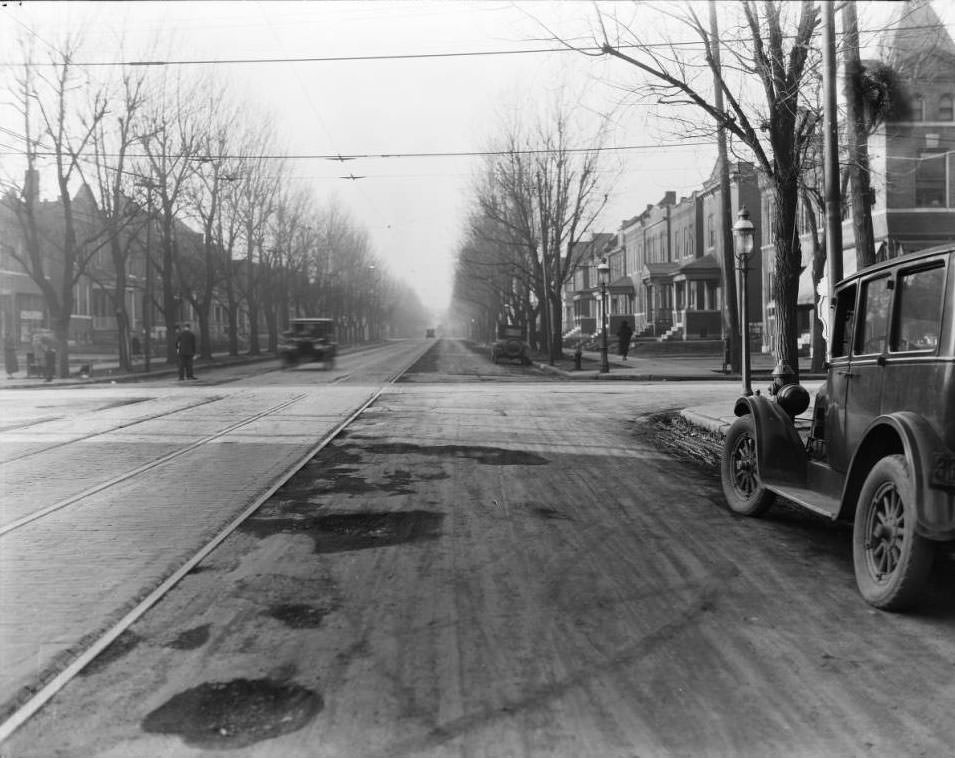 St. Louis Ave. at N. Sarah St., 1925
