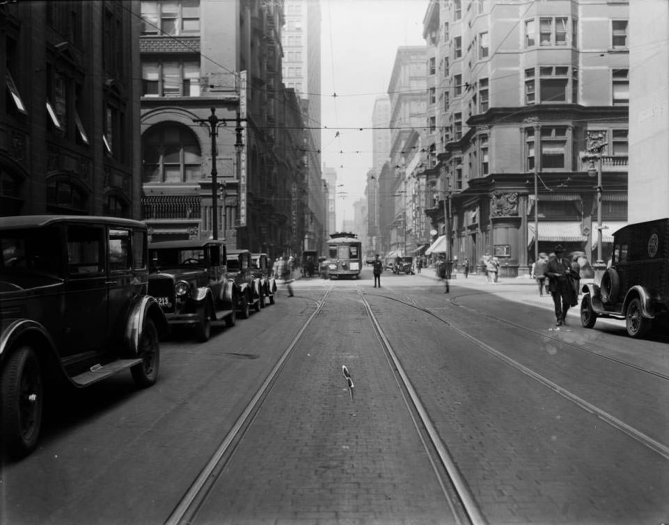 Locust east from Broadway, 1925