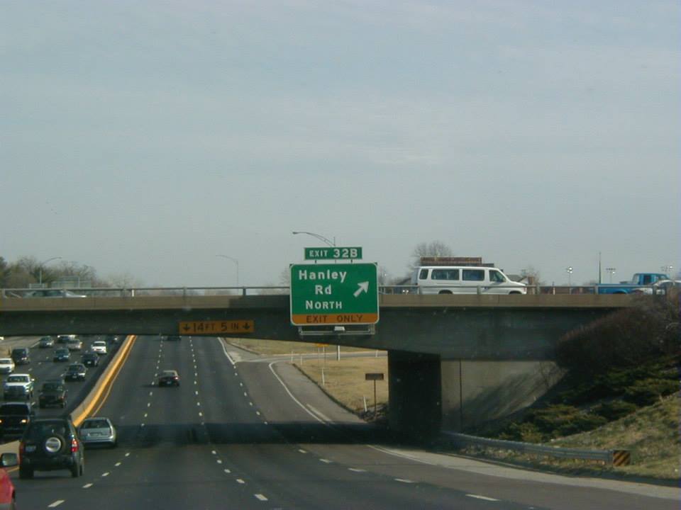 Interstate 64, US 40 at Hanley Rd north exit, 1999