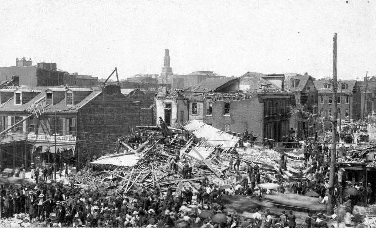 7th and Rutger Streets damage, 1896