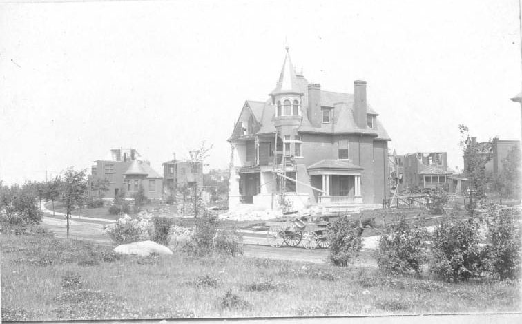 Compton Heights homes nearly destroyed, 1896