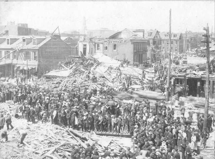 7th and Rutger Streets damage, 1896