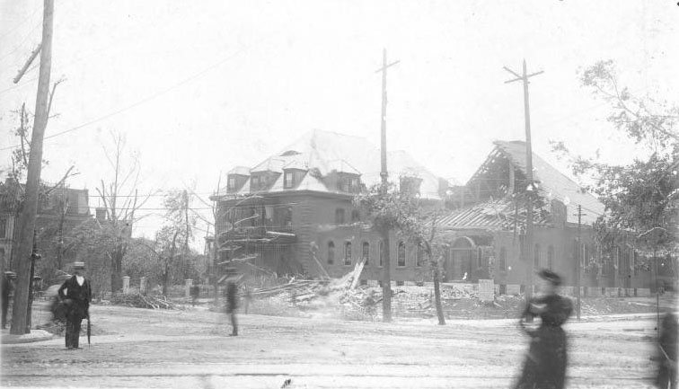 This church, located on the southeast corner of Lafayette and Mississippi Avenues across the street from Lafayette Park, had been built in 1888.