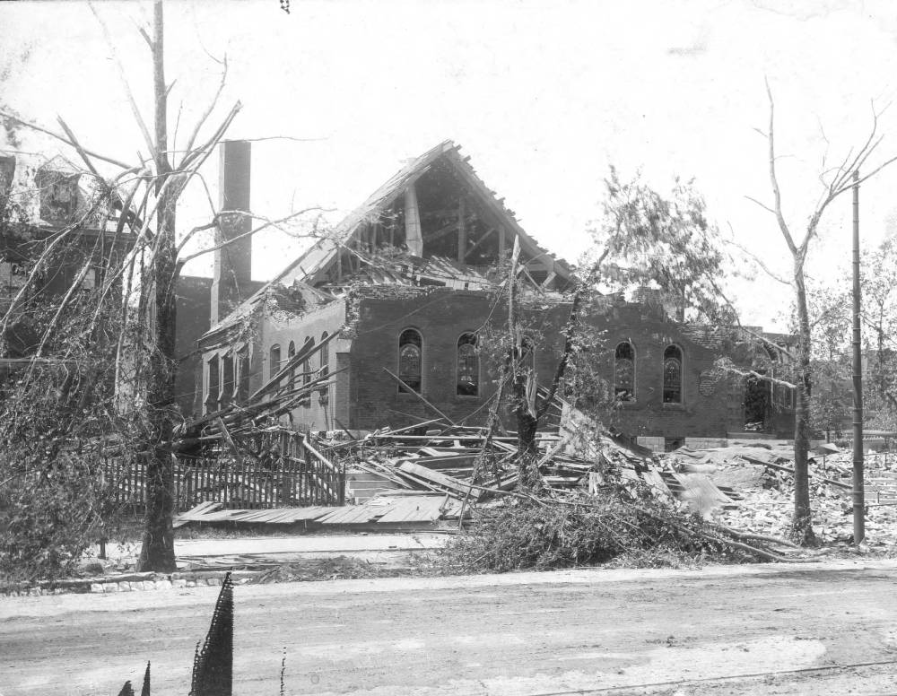 Located at Lafayette and Mississippi Avenues across the street from Lafayette Park, this church had been built in 1888.