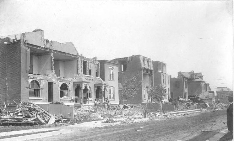 Oregon Avenue residences, all but destroyed, 1896