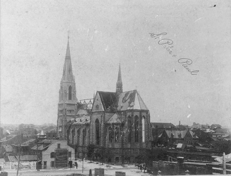 The German Gothic style Sts. Peter and Paul Church, consecrated in 1875, was the German Catholic Church for South St. Louis.