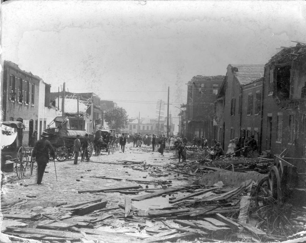 Soulard and Seventh Streets damage, 1896