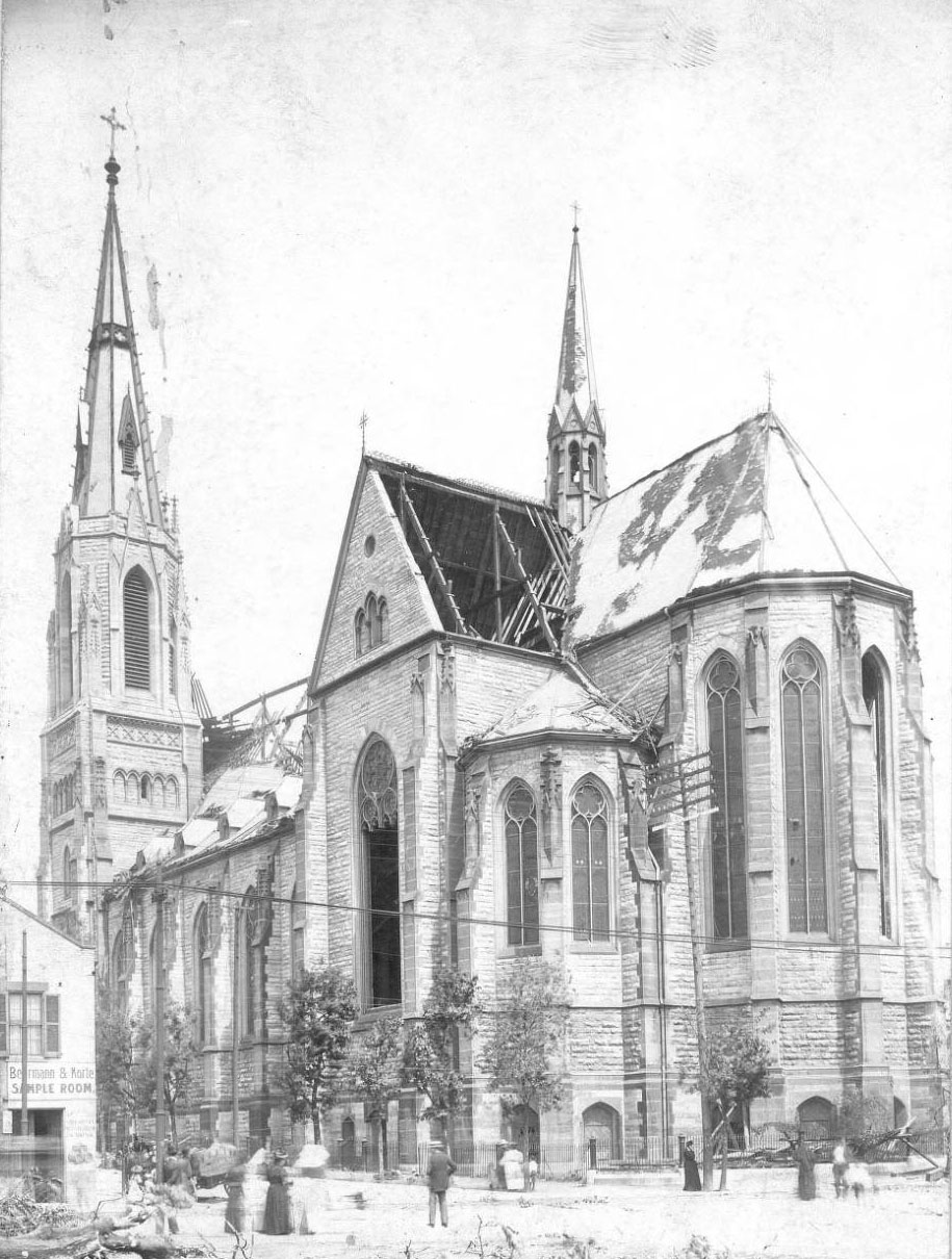 Sts. Peter and Paul Church after tornado, 1896