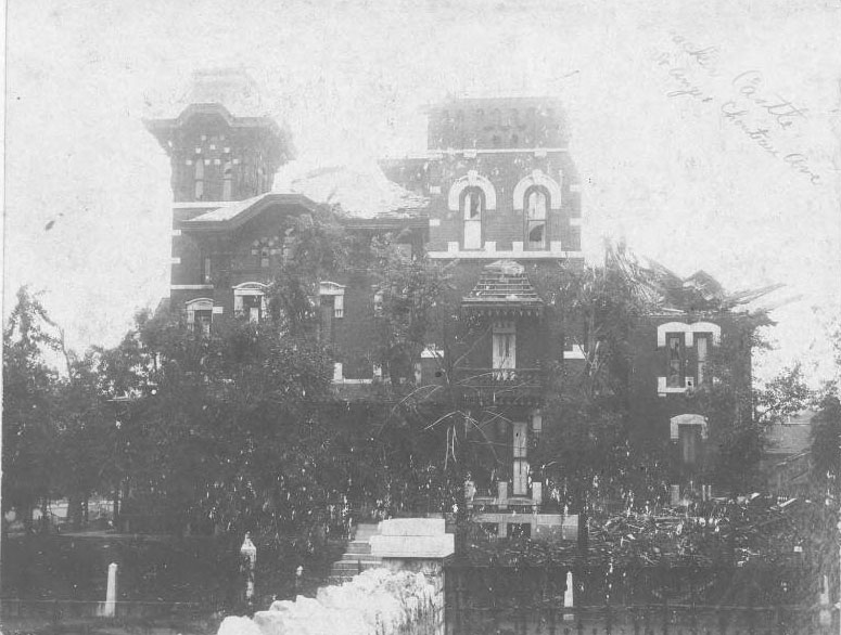 The Cracker Castle, severely damaged, 1896