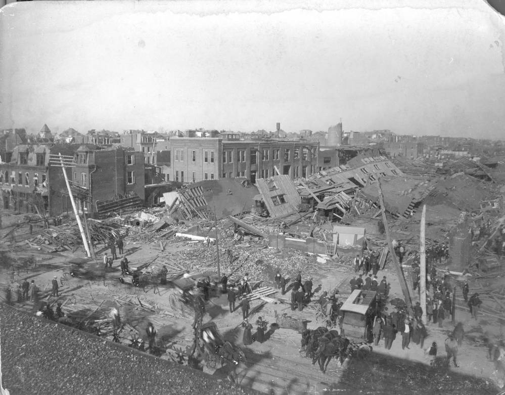 Union Depot Railway's Power House ruins, 1896