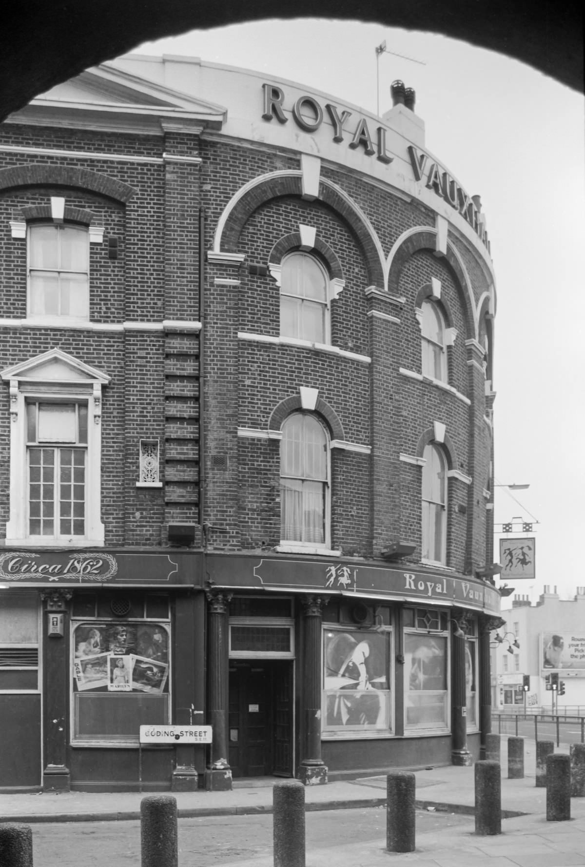 The Royal Vauxhall Tavern, Goding St, Vauxhall, Lambeth, 1986