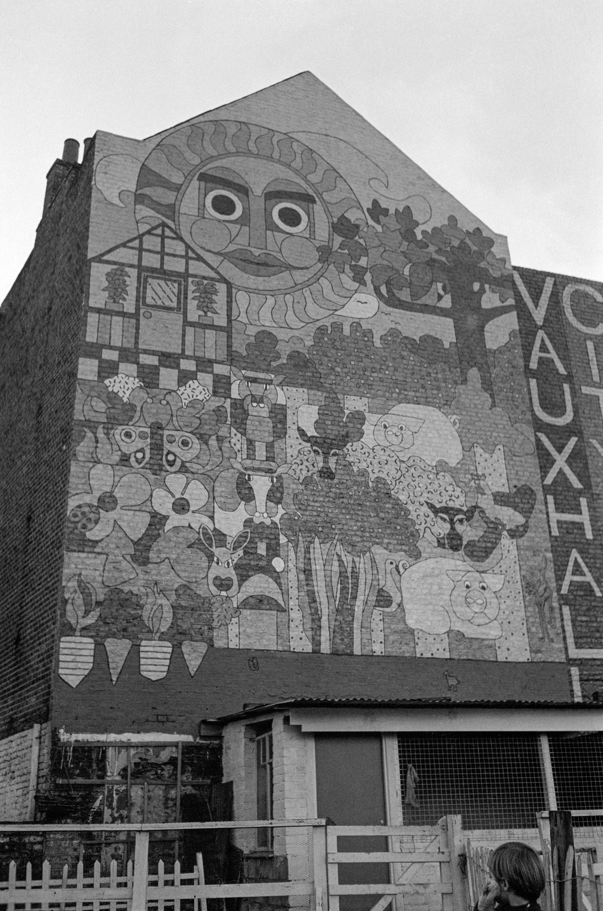 Mural, Vauxhall City Farm, Vauxhall, Lambeth. 1980