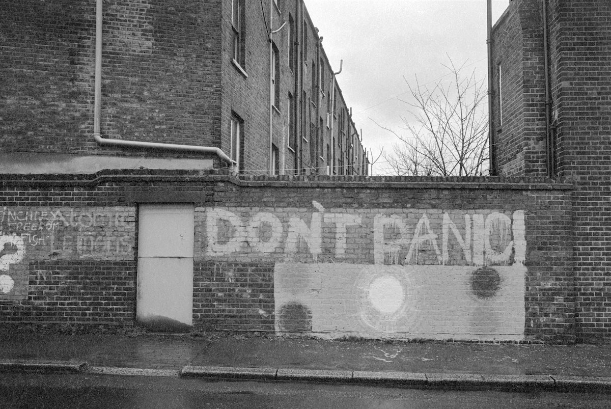 Don’t Panic, St Agnes’s Place, Vauxhall, Lambeth, 1984