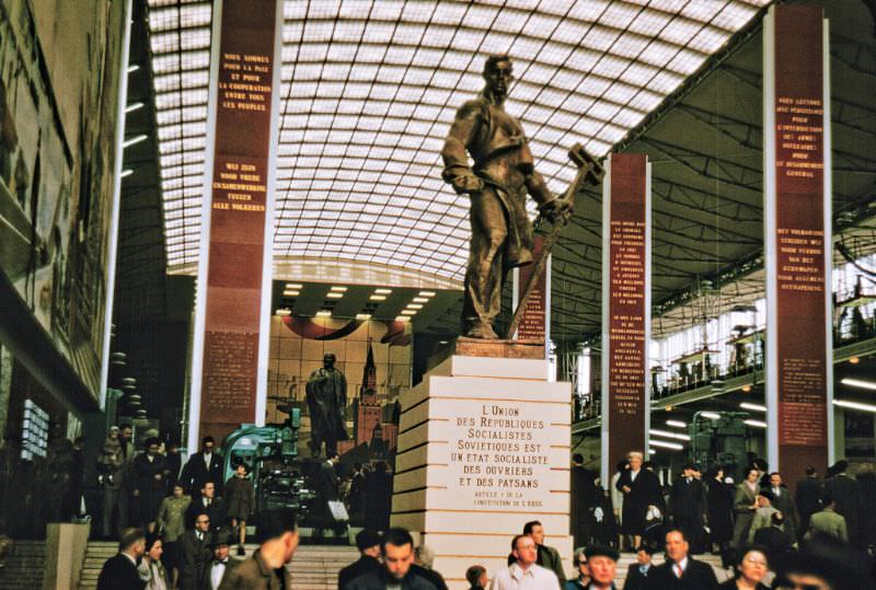 Inside the Soviet Pavilion.