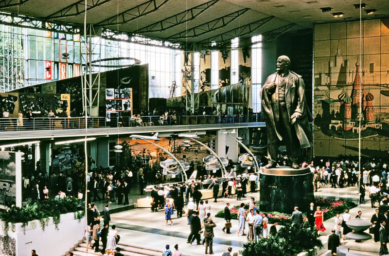 Inside the Soviet Pavilion.