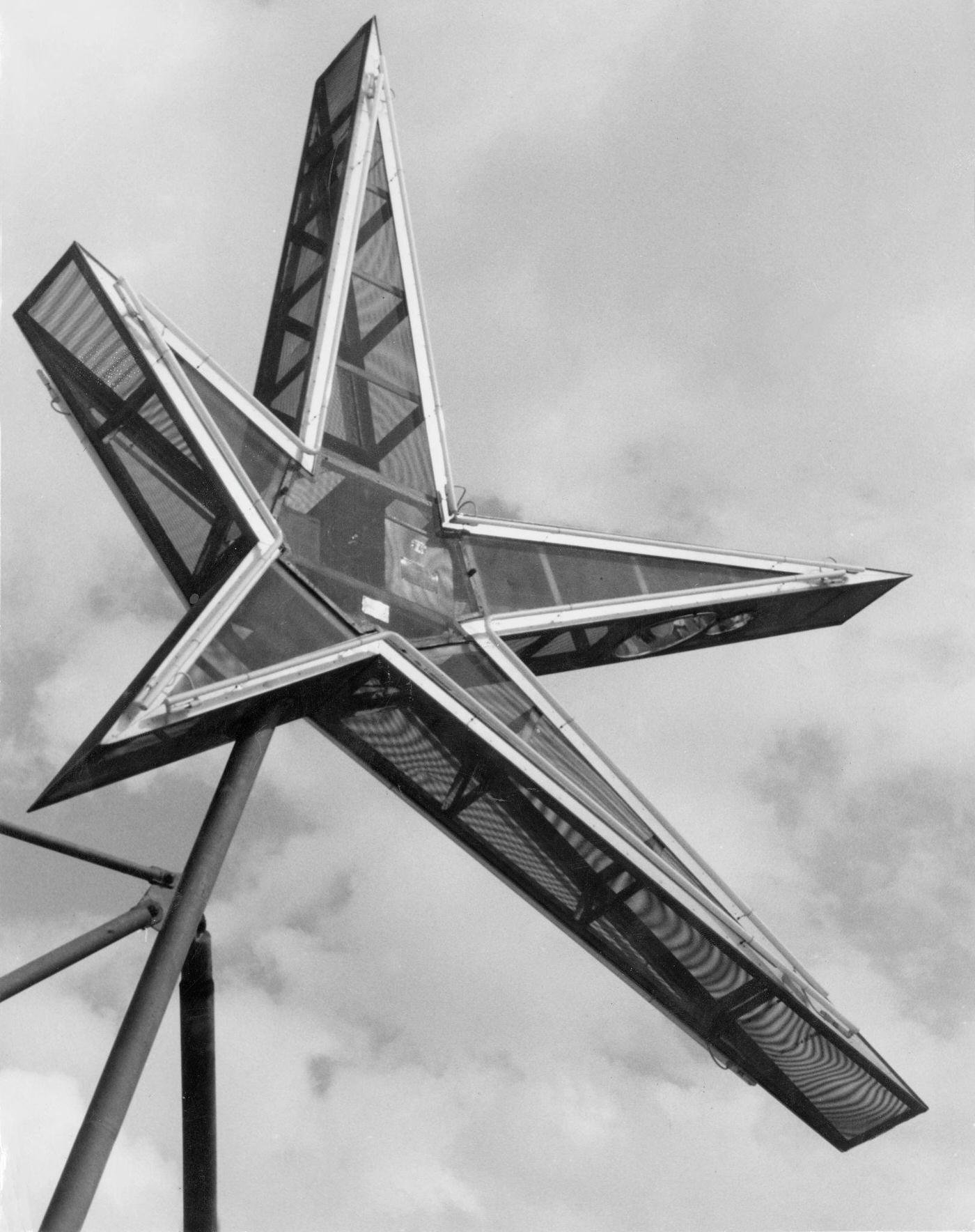 The emblem of the World's Fair, five-pointed star