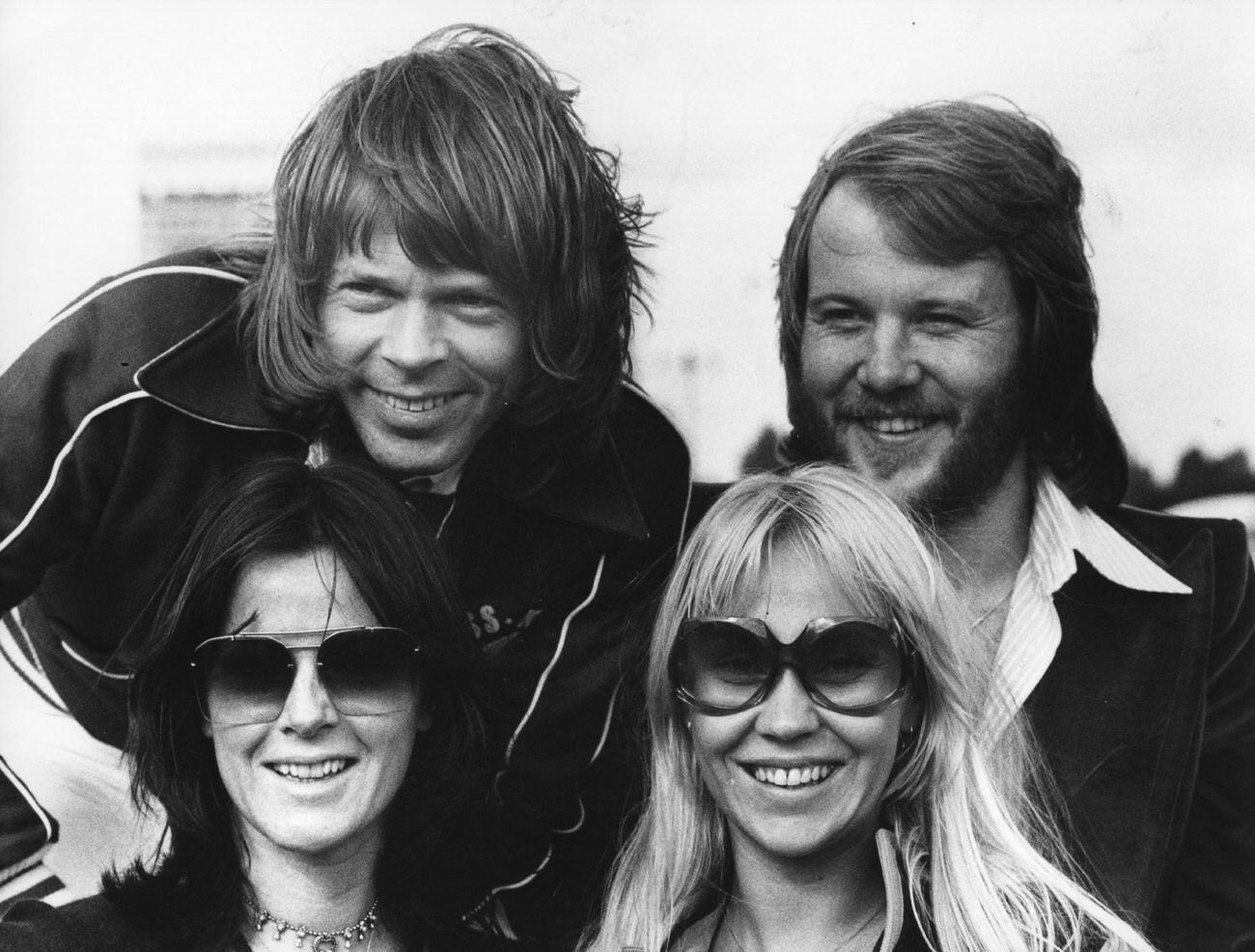 Swedish pop group Abba in Sweden, 1976