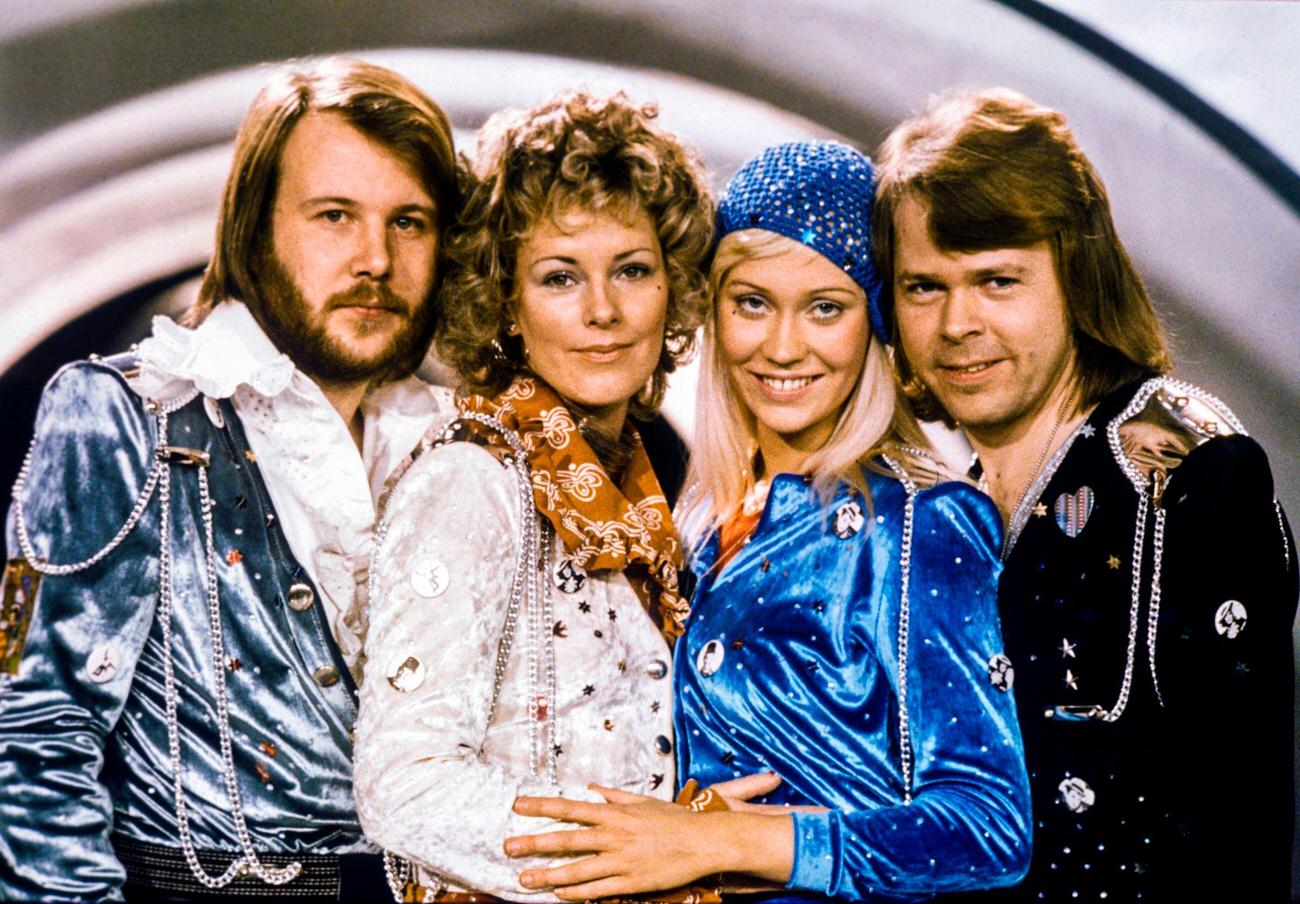 Abba with its members in in Stockholm, 1974