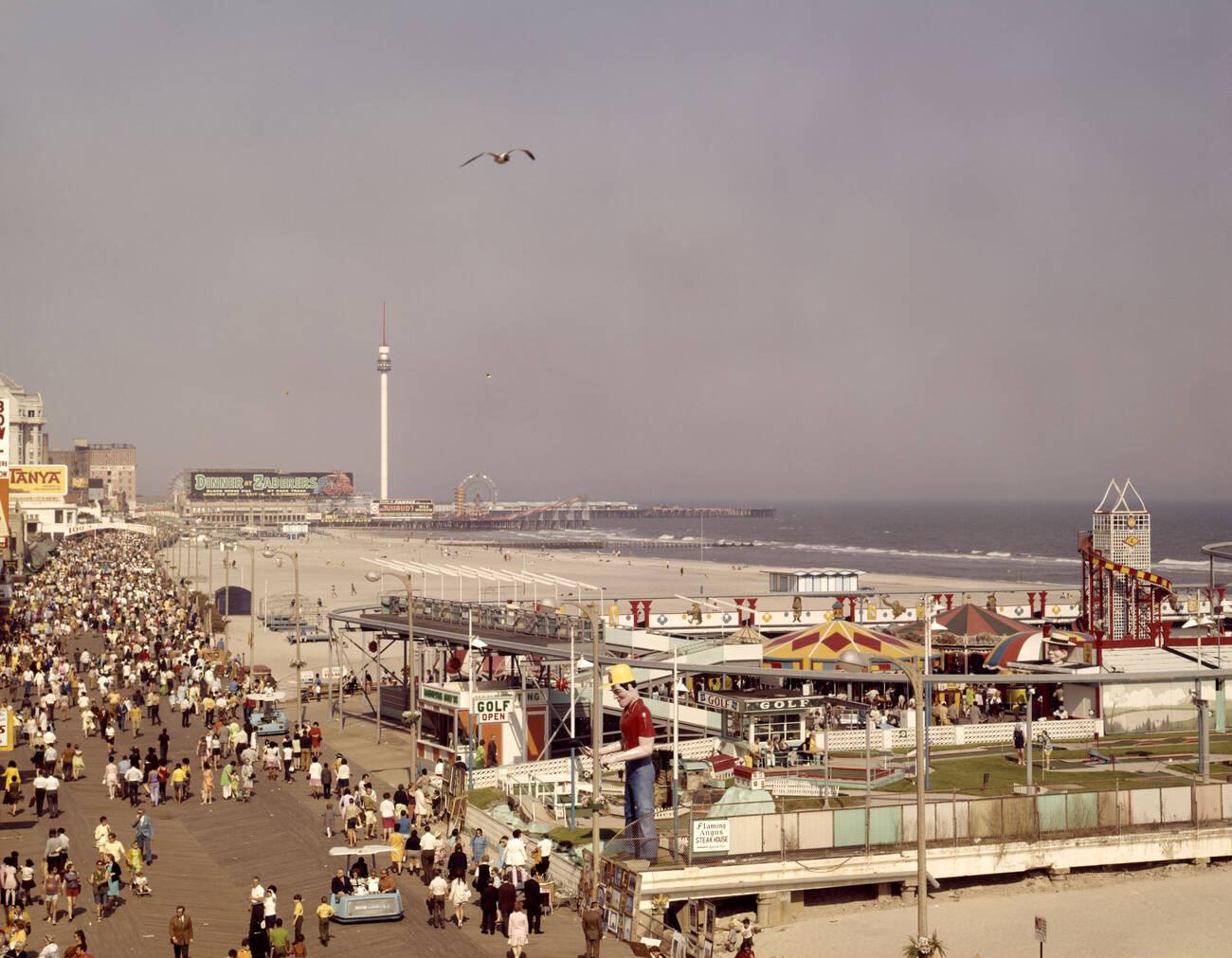 New Jersey Beach Boardwalk shore, 1960