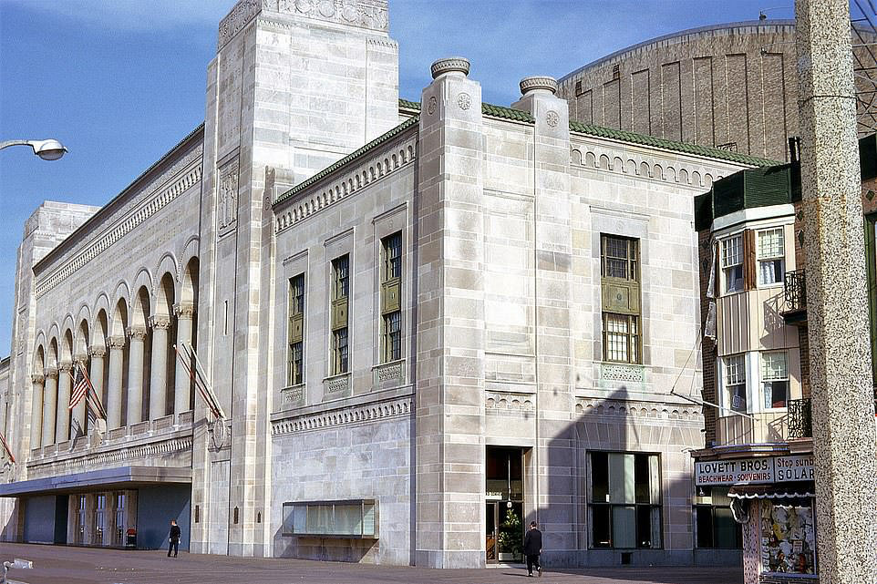 The famous Boardwalk Hall pictured in 1962. Just two years later it was the venue for the Democratic National Convention where Lyndon B Johnson was formally nominated as the party's presidential candidate