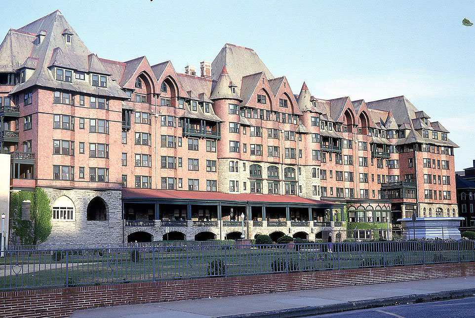 The back of the Marlborough Blenheim Hotel. The Blenheim in the name is a nod to Blenheim Palace in England - the birthplace of Sir Winston Churchill