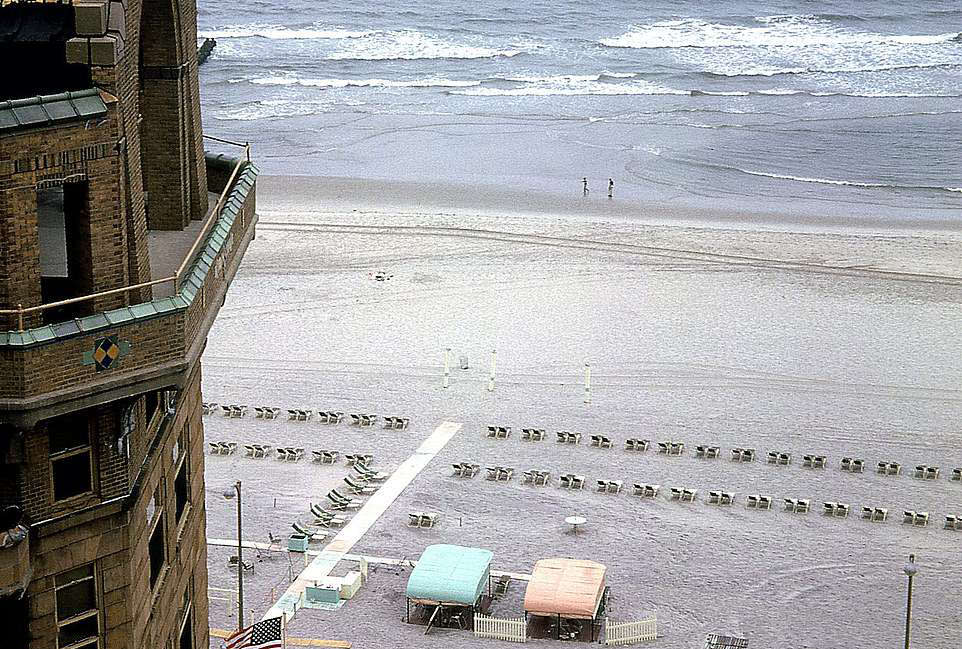 Many hotels had views out towards the beach. Casinos weren't permitted to be built in Atlantic City until the 1970s
