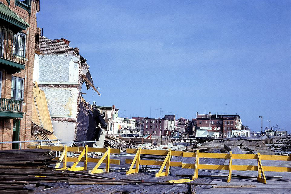 The Boardwalk suffered extensive damage after the great Ash Wednesday storm in March 1962. It caused hundreds of millions of dollars of damage across six states