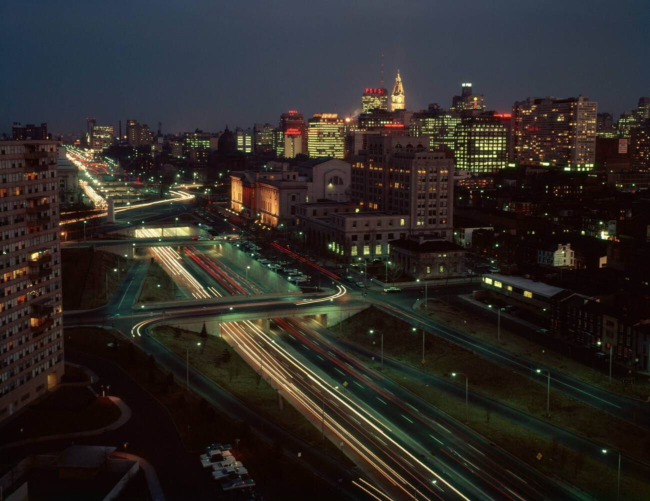 Night View Vine Street Expressway, 1960s