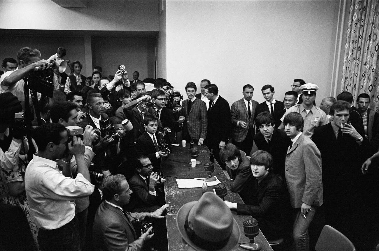 The Beatles, news press conference ahead of Concert at the Convention Hall, Atlantic City, 1964