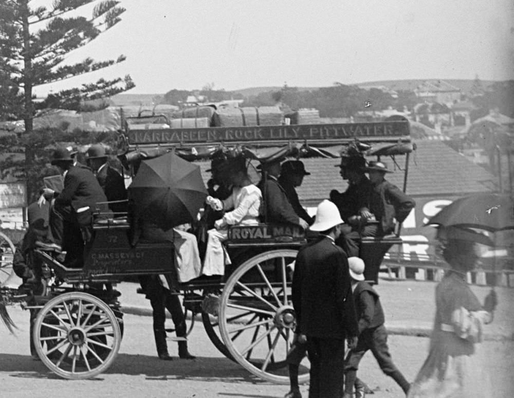 The visiting Great White Fleet arriving in Sydney Harbour and the celebrations that Manly engaged in as part of this, 1908.