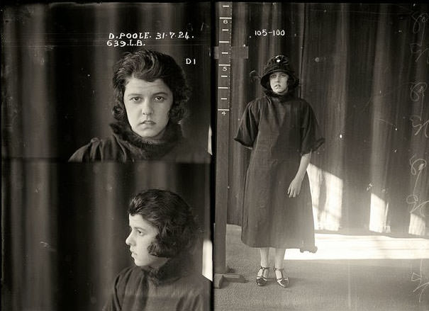Doris Winifred Poole, criminal record number 639LB, 31 July 1924.