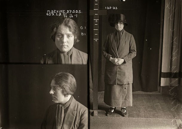 Matilda Devine, criminal record number 659LB, 27 May 1925.