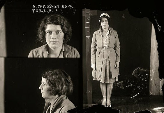 Nellie Cameron, criminal record number 792LB, 29 July 1930.