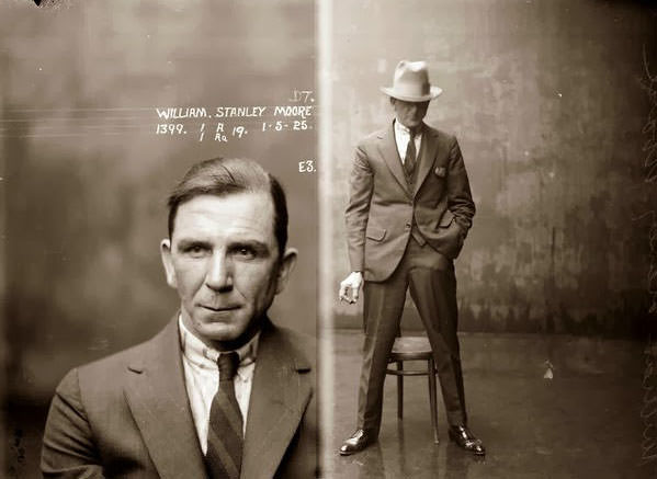 Mug shot of William Stanley Moore, 1 May 1925, Central Police Station, Sydney.