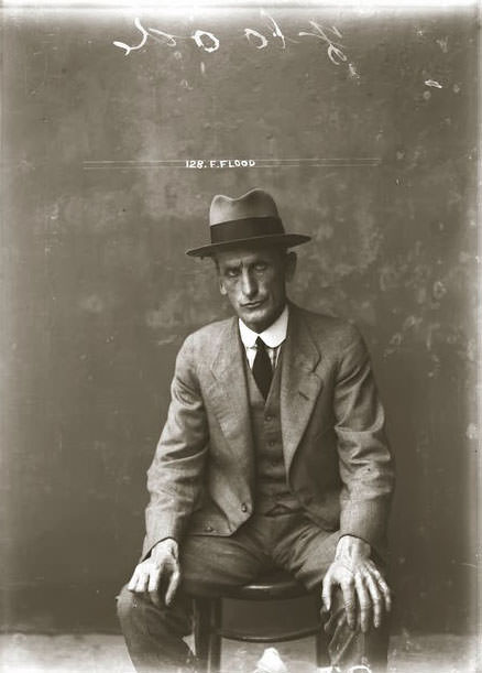 Mug shot of Francis Flood, Central Police Station, May 1920.